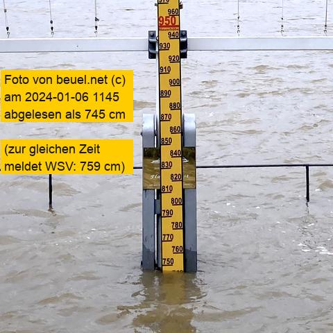 Beueler Bürgerpegel am 2024-01-06 1145 Uhr